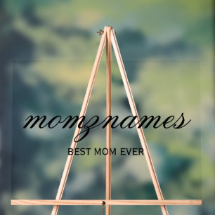 Panneau En Acrylique Nom de la calligraphie personnalisée de la meilleu