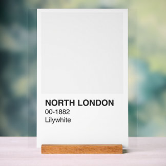 Panneau En Acrylique Nord de Londres Lilywhite - Arrière - plan blanc