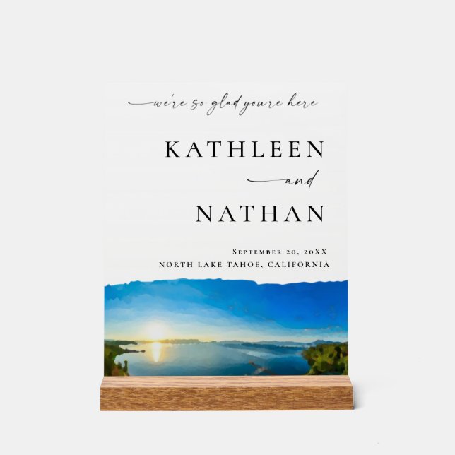 Panneau En Acrylique North Lake Tahoe Destination Bienvenue (Recto)