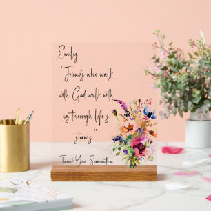 Panneau En Acrylique Note d'amitié personnalisée