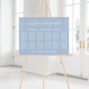 Panneau En Acrylique Notre plan de table de mariage pour 12 tables