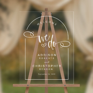 Panneau En Acrylique Nous faisons manuscrit Script Mariage moderne Accu