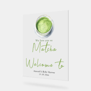Panneau En Acrylique Nous t'aimons tellement Matcha Baby Shower Bienven