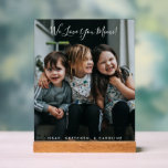 Panneau En Acrylique Nous Vous Aimons Mimi Custom Family Photo Display<br><div class="desc">Célébrez Mimi avec cet écran photo en acrylique "Love You Mimi" personnalisé avec une élégante typographie manuscrite et une photo chère. Cette plaque est une belle façon d'afficher des souvenirs spéciaux, avec du texte personnalisable pour le rendre vraiment unique. Parfait pour les anniversaires, les fêtes ou simplement pour témoigner de...</div>