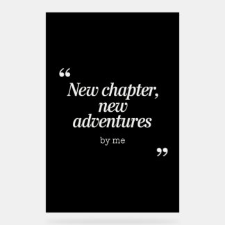 Panneau En Acrylique Nouveau chapitre, New Adventures Design by Me
