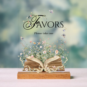Panneau En Acrylique Nouveau chapitre thème Fleur sauvage Faveurs