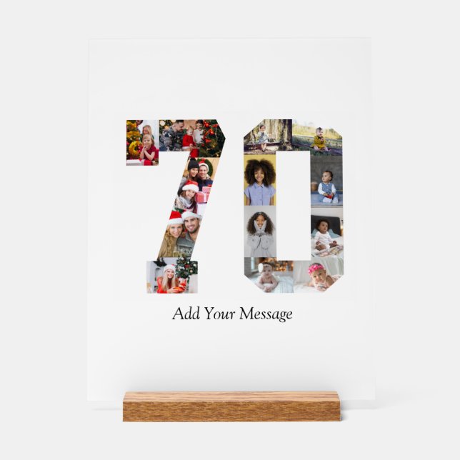 Panneau En Acrylique Numéro 70 - Collage photo (Recto)