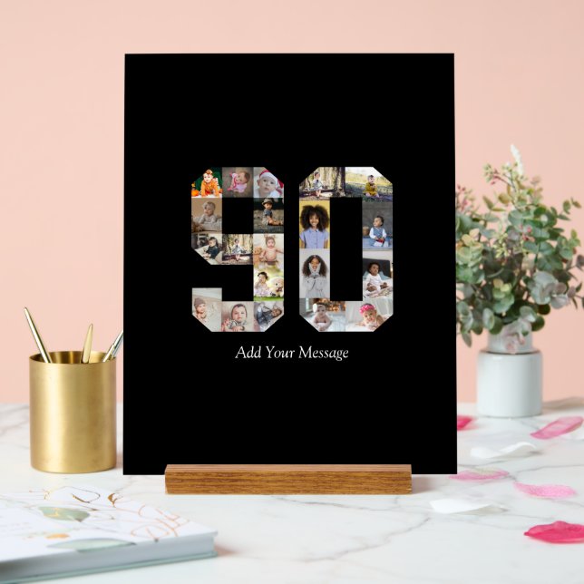 Panneau En Acrylique Numéro 90 - Collage photo (Mariage)