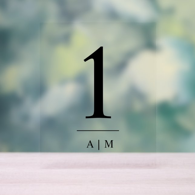 Panneau En Acrylique Numéro De Table De Mariage Simple Et Élégant Avec  (Neutre)