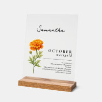 Octobre Mois de naissance Fleur Marigold Personnal