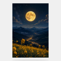 Œuvre d'art en acrylique de la vallée de la montag