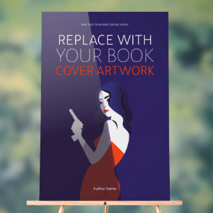 Panneau En Acrylique Oeuvre de couverture de livre   Auteur Easel promo