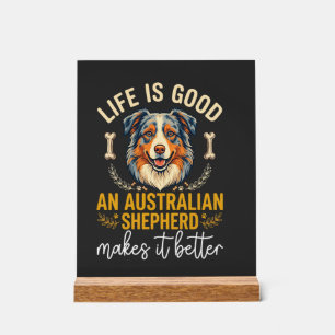 Panneau En Acrylique Os Australien Bonne Vie Bone de chien de berger