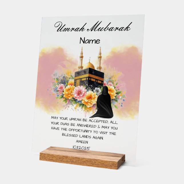 Panneau En Acrylique Oumrah Moubarak (Angle)