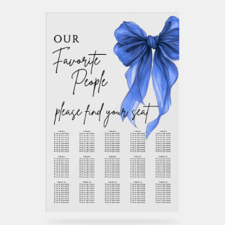 Panneau En Acrylique Our Favorite People Bow Wedding Seating Chart