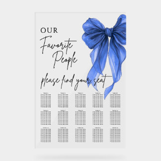 Panneau En Acrylique Our Favorite People Bow Wedding Seating Chart