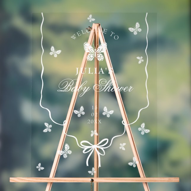 Panneau En Acrylique Our Lovely One Baby Shower (Neutre)