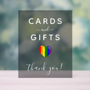 Panneau En Acrylique Paint Stroke Pride Cartes cardiaques et cadeaux