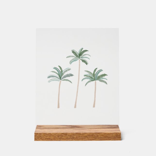 Panneau En Acrylique Palm Trees Beach Art (Recto)