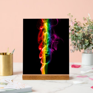 Panneau En Acrylique Panache de SlipperyJoe d'énergie arc-en-ciel captu
