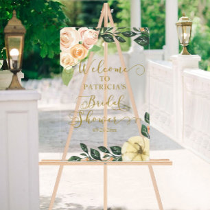 Panneau En Acrylique Pancarte de bienvenue pour une fête prénuptiale d'