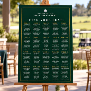 Panneau En Acrylique Pancarte de plan de table de tournoi de golf