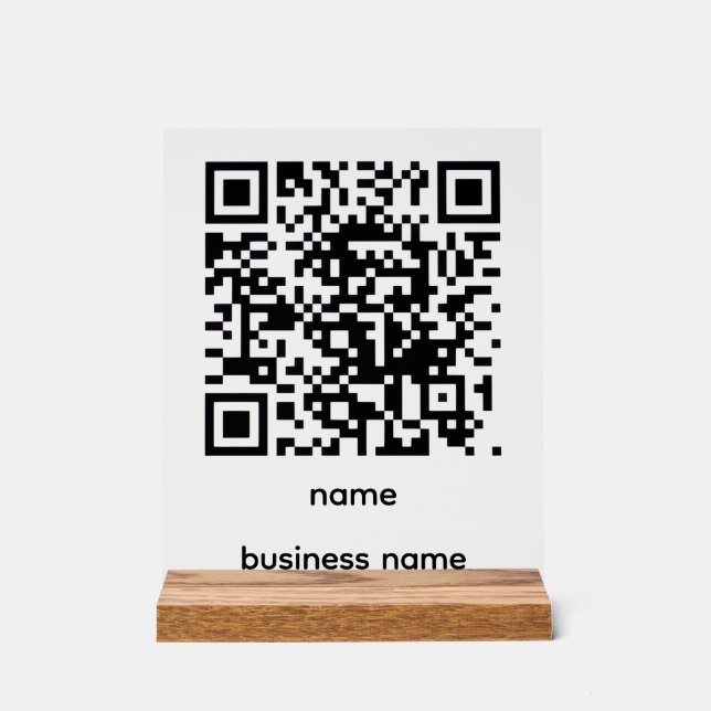 Panneau En Acrylique Panneau acrylique Code QR (Recto)