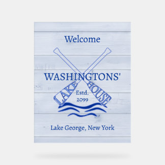 Panneau En Acrylique Panneau acrylique de la maison cabine Cottage Lake