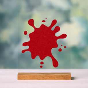 Panneau En Acrylique Panneau Acrylique de Parties scintillant rouge tom
