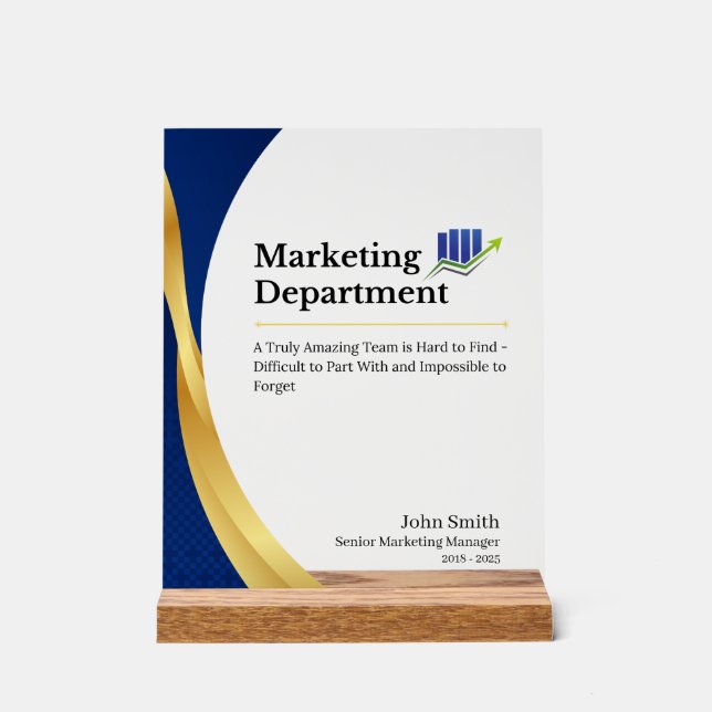 Panneau En Acrylique Panneau acrylique du service marketing personnalis (Recto)