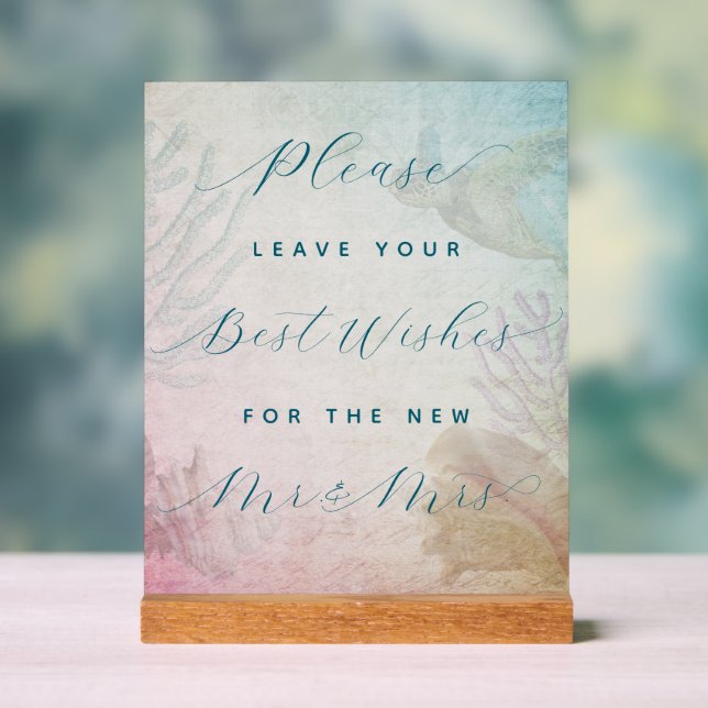 Panneau En Acrylique Panneau acrylique mariage du livre d'hôtes (Neutre)