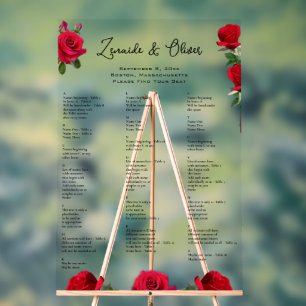Panneau En Acrylique Panneau acrylique Mariage Red Roses