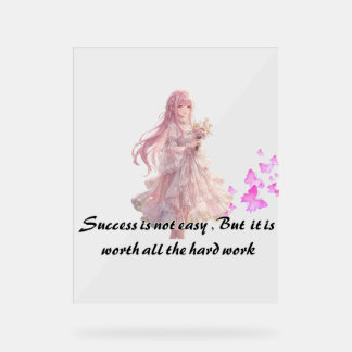 PANNEAU EN ACRYLIQUE PANNEAU ACRYLIQUE MOTIVATION FILLE ANIME - RÉUSSIT