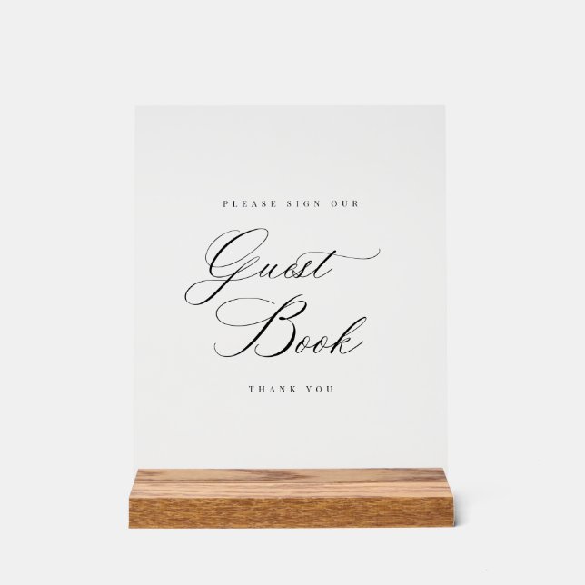 Panneau En Acrylique Panneau du livre d'hôtes Mariage acrylique Décor d (Recto)