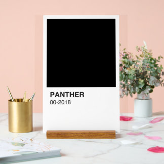 Panneau En Acrylique Panther Movie Black - Arrière - plan blanc