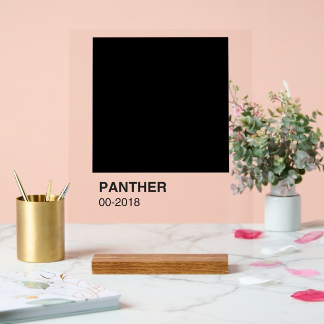Panneau En Acrylique Panther Movie Black - Arrière - plan clair (Mariage)