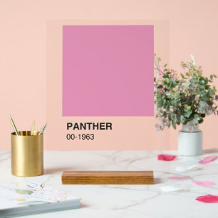 Panneau En Acrylique Panther Movie Pink - Arrière - plan clair
