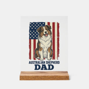 Panneau En Acrylique Papa Berger Australien Patriotique Vecteur Vintage