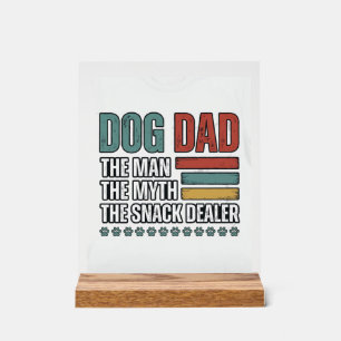 Panneau En Acrylique Papa Chien Le Fournisseur De Snacks Chemise Vintag