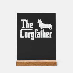 Panneau En Acrylique Papa Corgi le Parrain Corgi T-shirt drôle pour ama