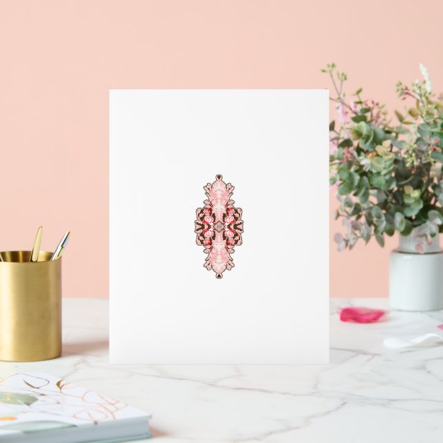 Panneau En Acrylique papier peint design d'intérieur fleurs rouges, dos (Mariage)