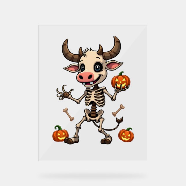Panneau En Acrylique Parade de la vache à squelette (Recto)