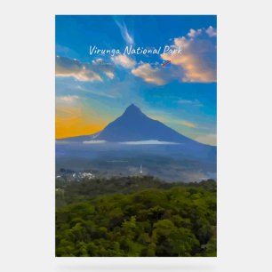 Panneau En Acrylique Parc national des Virunga, RD Congo - Volcan
