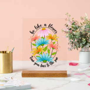 Panneau En Acrylique Parfum de fleurs de tous les jours mot art inspira