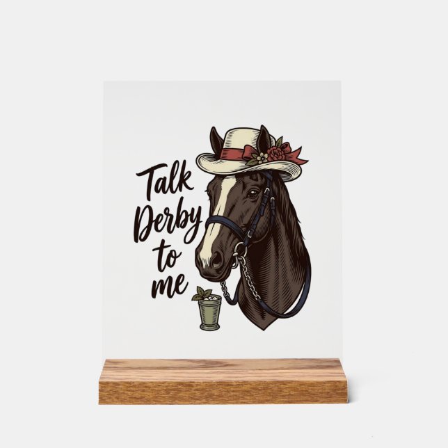 Panneau En Acrylique Parle Derby À Moi Conception De Maillot De Course  (Recto)