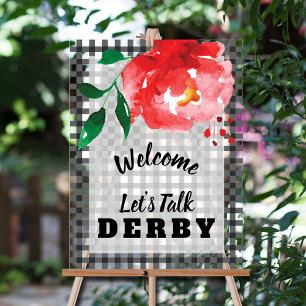 Panneau En Acrylique Parlez Derby à moi Red Rose sur En vichy Bienvenue
