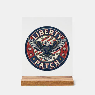 Panneau En Acrylique Patch de liberté Patriotique Broderie