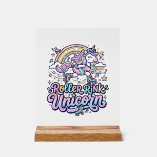 Panneau En Acrylique Patinoire Licorne Patinoire Licorne Autocollant Ve