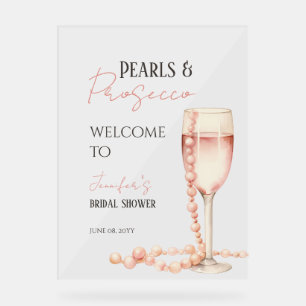 Panneau En Acrylique Pearl & Prosecco Fête des mariées rose pâle Bienve