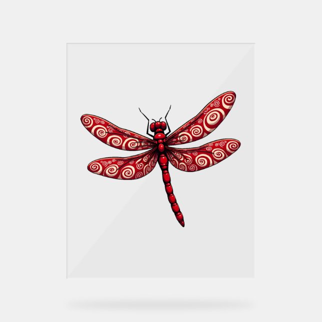 Panneau En Acrylique Peppermint dragonfly (Recto)
